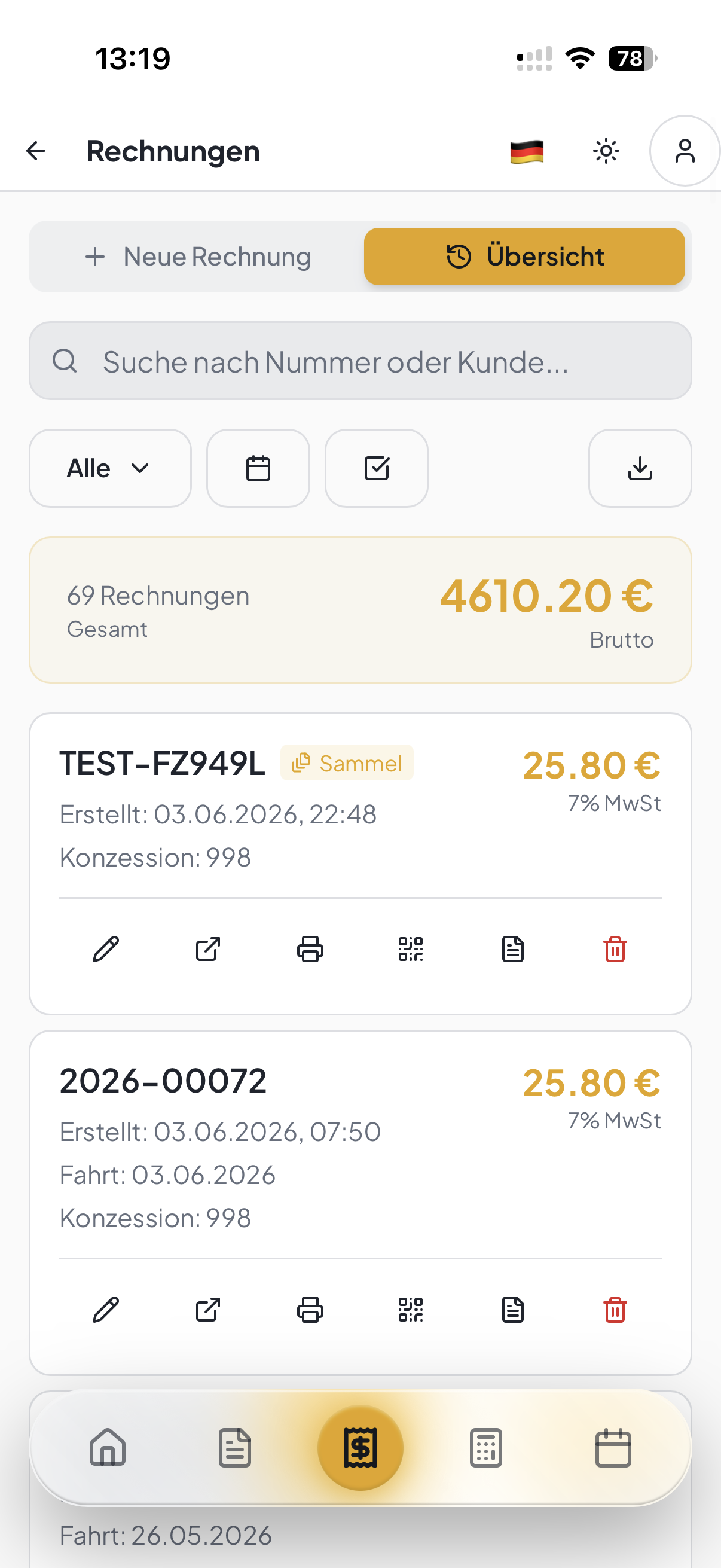 Digitale Rechnungen