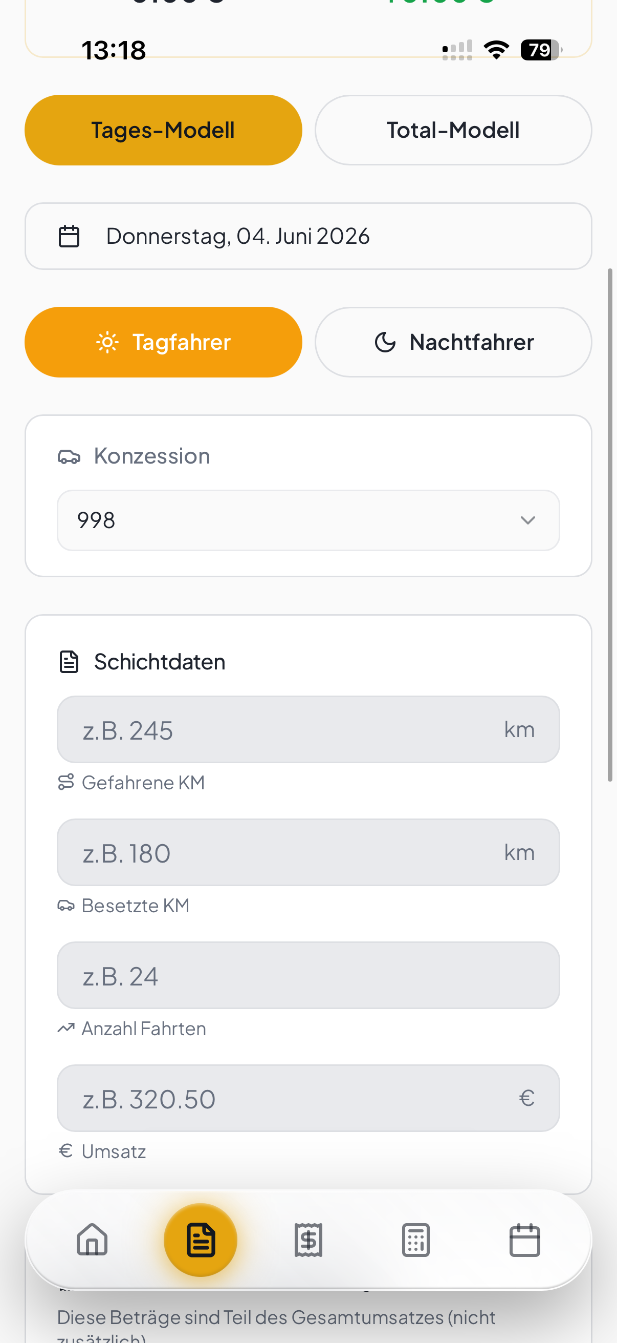Schichtzettel