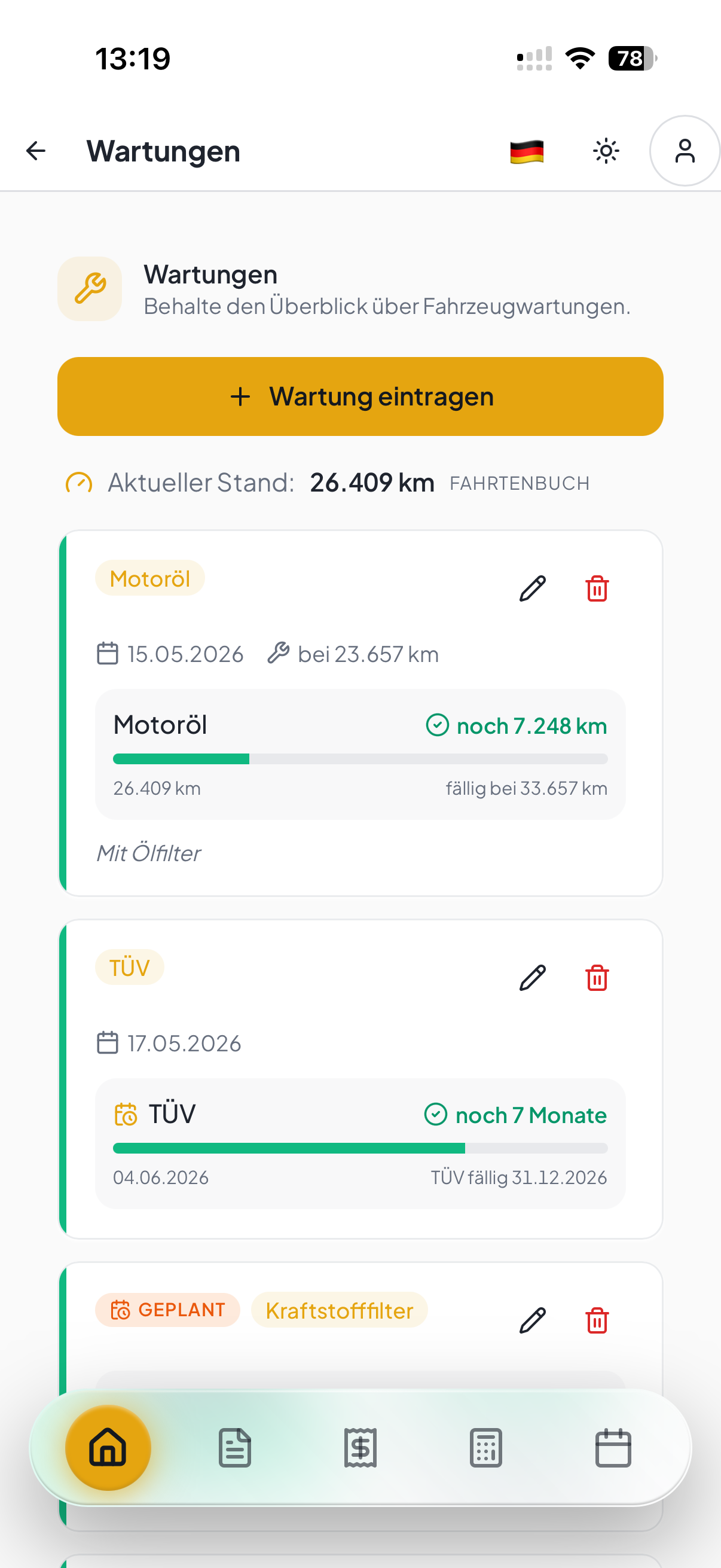 Wartungen
